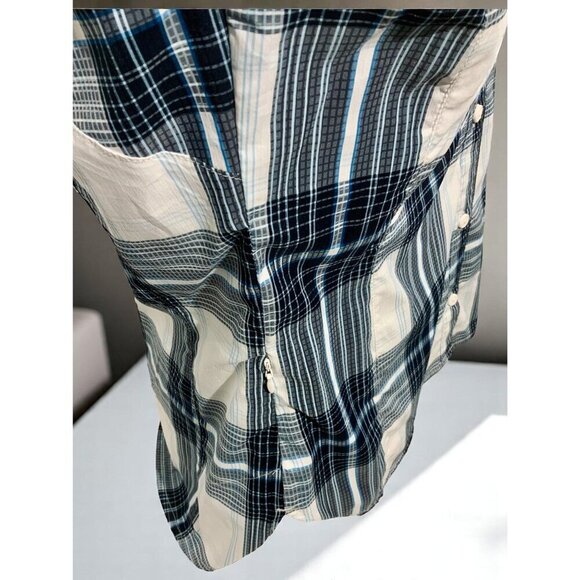 Columbia Medium Plaid Long Sleeve Button Down Shirt Adjustable Sleeve Multicolor - Picture 4 of 10
